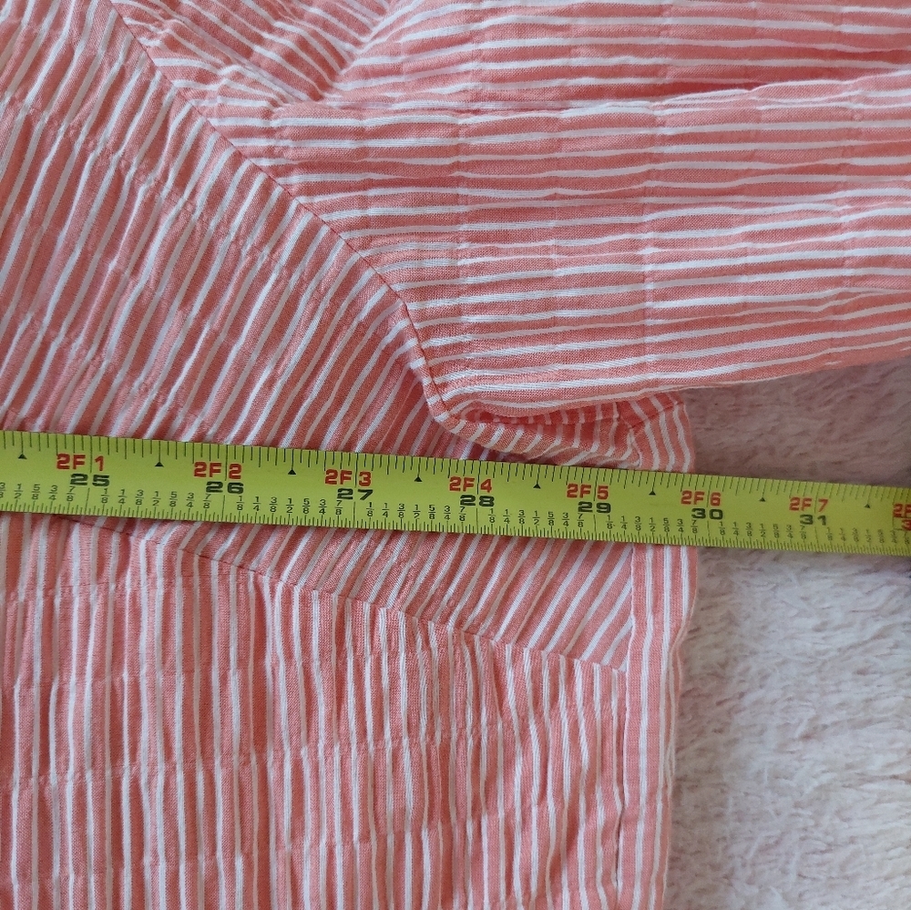 Ulla Popken Textured Stripe Button Front Blouse‎ Size 32/34 - Picture 10 of 12